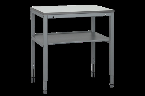 Fast arbejdsbord - 300 kg - B800 x D600 mm - Grå