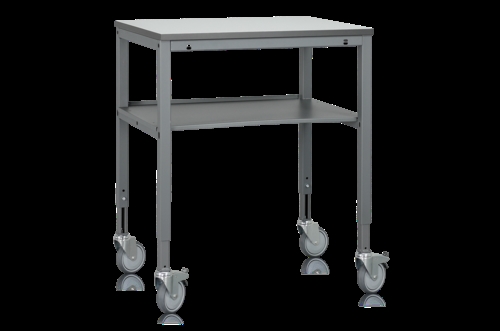 Mobilt arbejdsbord - 300 kg - B800 x D600 mm - Grå