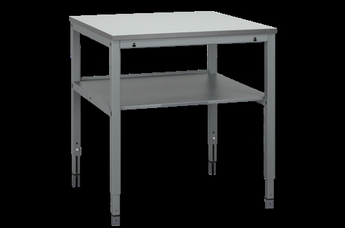 Fast arbejdsbord - 300 kg - B800 x D800 mm - Grå