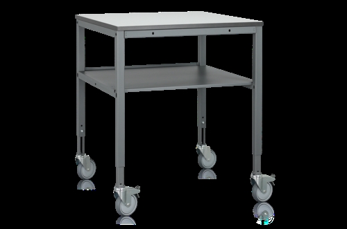 Mobilt arbejdsbord - 300 kg - B800 x D800 mm - Grå