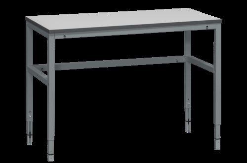 Fast arbejdsbord - 300 kg - B1200 x D600 mm - Grå