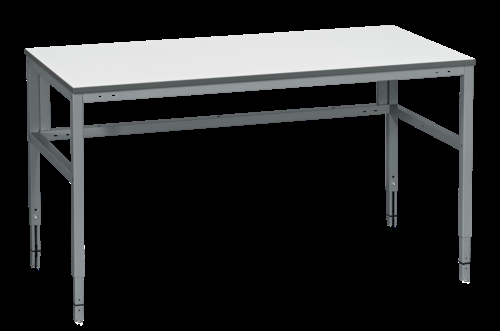 Fast arbejdsbord - 300 kg - B1200 x D800 mm - Grå