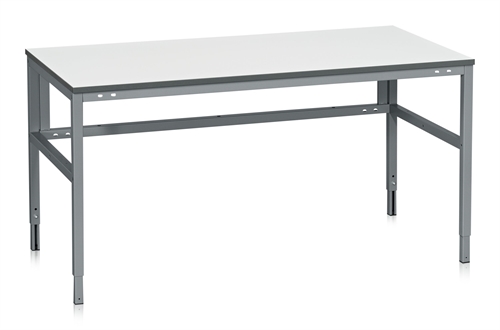 Fast arbejdsbord - 300 kg - B1200 x D800 mm - Grå