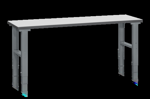 Fast arbejdsbord - 500 kg - B2000 x D600 mm - Grå