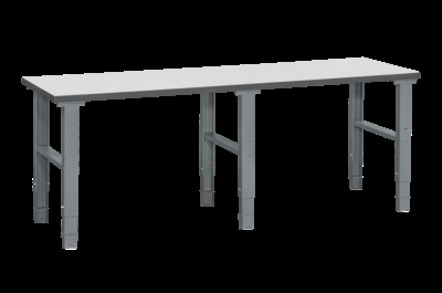 Fast arbejdsbord - 500 kg - B2500 x D800 mm - Grå