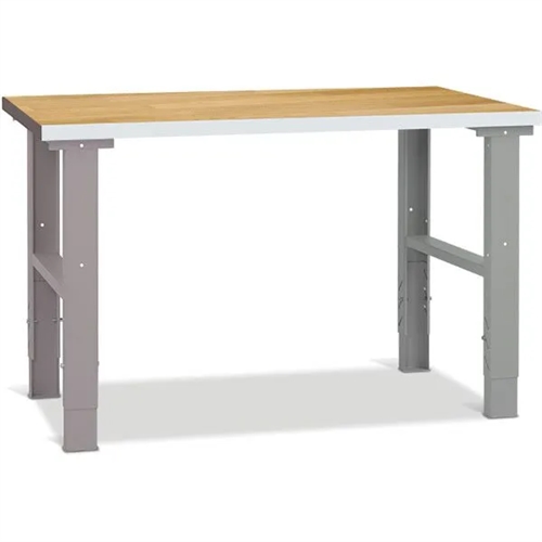 Filebænk 1200 x 800 mm m/40 mm egeparket - Grå