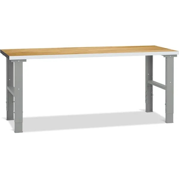 Filebænk 2000 x 800 mm m/40 mm egeparket - Grå