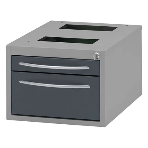 Skuffesektion m/2 skuffer t/Filebænk - Grå/antracit