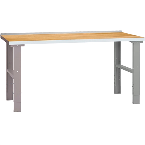 Filebænk 1500 x 800 x 40 mm m/bagkant - Grå