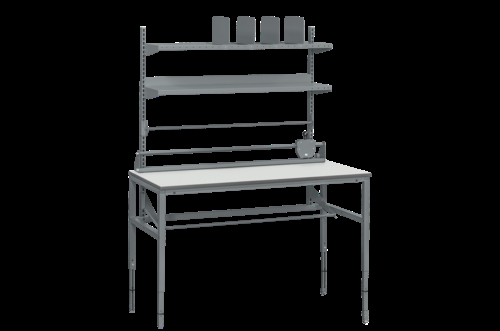 Manuelt pakkebord V1 - 300 kg - B1600 x D800 mm - Grå