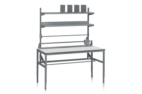 Manuelt pakkebord V1 - 300 kg - B1600 x D800 mm - Grå
