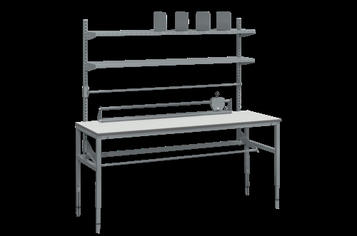 Manuelt pakkebord V2 - 300 kg - B2000 x D800 mm - Grå