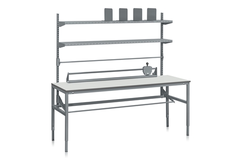 Manuelt pakkebord V2 - 300 kg - B2000 x D800 mm - Grå