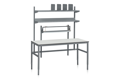 Manuelt pakkebord V3 - 300 kg - B1600 x D800 mm - Grå