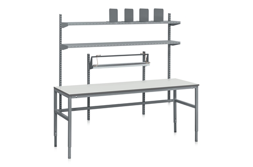 Manuelt pakkebord V4 - 300 kg - B2000 x D800 mm - Grå
