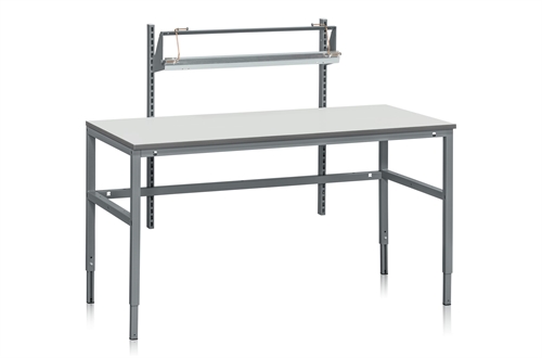 Manuelt pakkebord V5 - 300 kg - B1600 x D800 mm - Grå