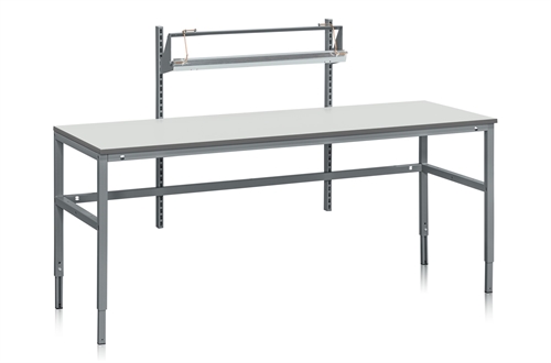 Manuelt pakkebord V6 - 300 kg - B2000 x D800 mm - Grå