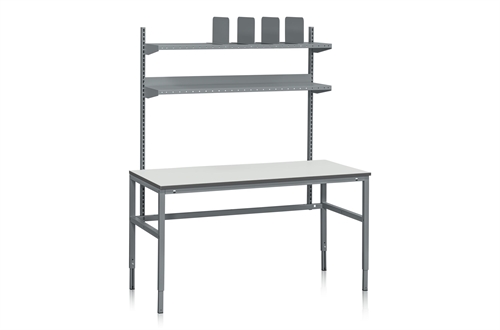 Manuelt pakkebord V7 - 300 kg - B1600 x D800 mm - Grå