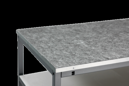 Bordplade måtte - 2000 x 800 mm - Grå