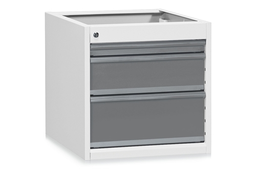 Skuffeenhed 670 t/bord - 3 skuffer - 45 kgs