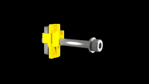 Monteringskit t/ Perforeret stolpe - Gul