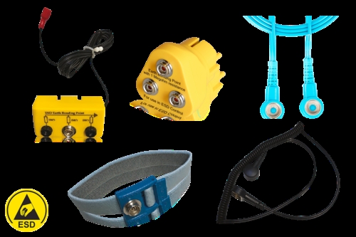 ESD forbindelseskit t/bord - Gul/Sort