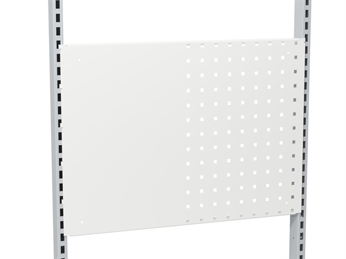 Whiteboard m/Perforeret værktøjspanel 666 mm - Hvid