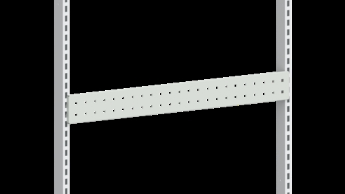 Perforeret værktøjsliste - 900 mm - Lysegrå