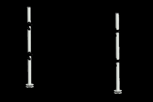 Justerbar skærmstativ t/kontrolrum - Lysegrå