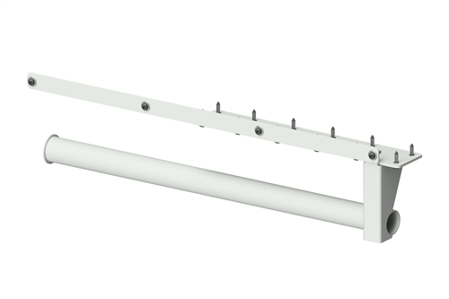 Labelholder 30 x 450 mm t/under bordplade - Lysegrå