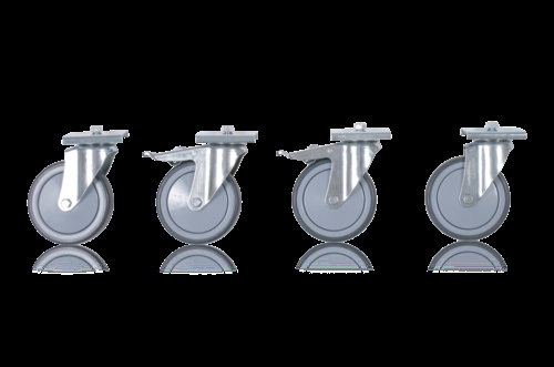 Hjulsæt med bremse t/W3-400 - Metal/gummi