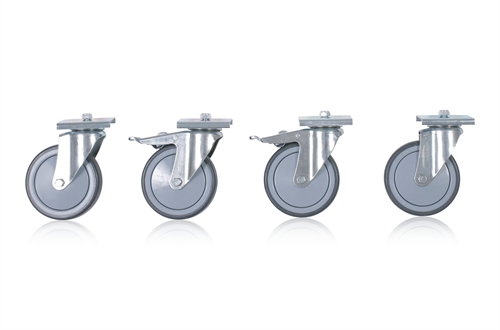 Hjulsæt med bremse t/W3-400 - Metal/gummi