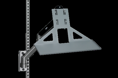 Skærm- tastaturholder på gasfjederarm - Grå