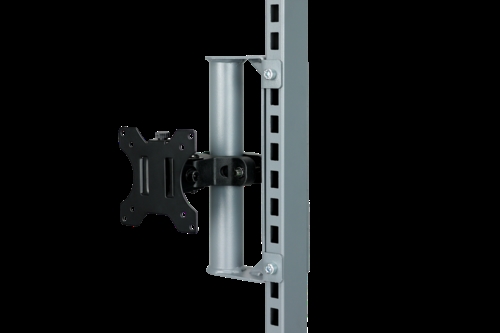 Skærmholder t/perforeret stolper - Sort/Mørkegrå