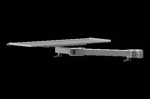 Tastaturhylde på fast arm - Grå