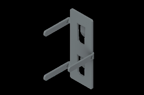 Ledningsholder t/stolper - Mørkegrå