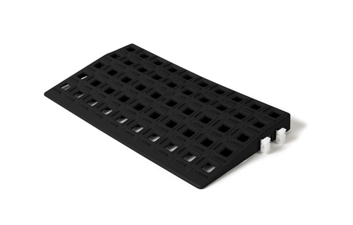 Rampe m/huller og Grip-belægning - Sort