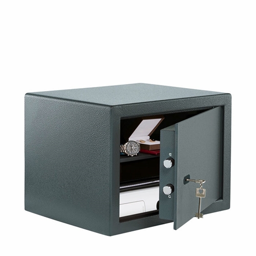 Værdiskab PS 130 K - 38,8 ltr. m/nøglelås - Grå