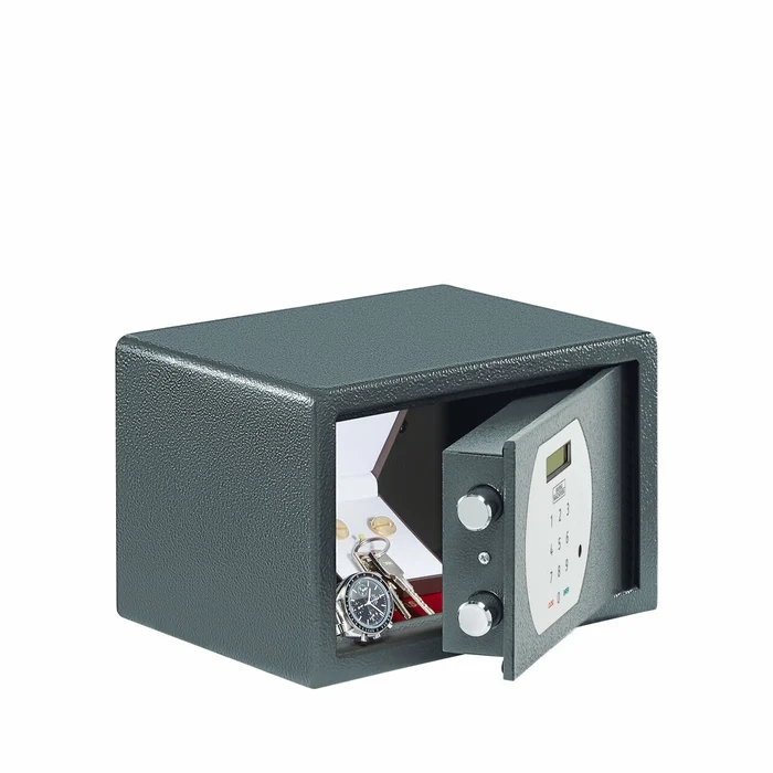 Værdiskab PS 110 E - 6,7 ltr. m/elektronisk kodelås - Grå