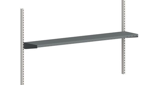 Værktøjshylde 1600 x 300 mm - 50 kgs - Mørkegrå