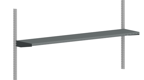 Værktøjshylde 875 x 450 mm - 25 kgs - Mørkegrå