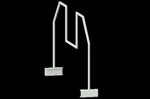 Tråd hyldeafdeler t/underhylde - Lysegrå