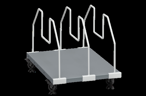 Gulvvogn m/afdeling t/pap - Grå