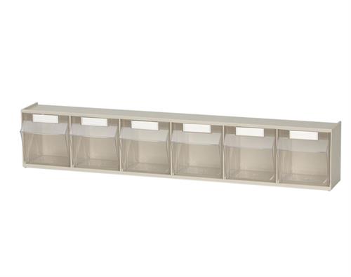Tiltbox med 6 rum - Beige - 600 x 75 x H113 mm