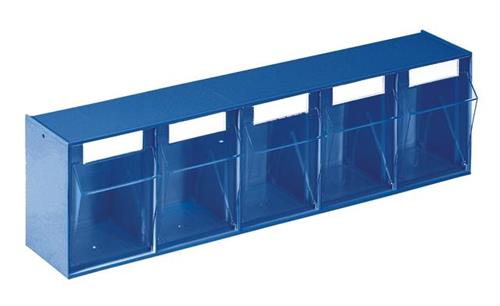 Tiltbox med 5 rum - Blå - 600 x 110 x H164 mm