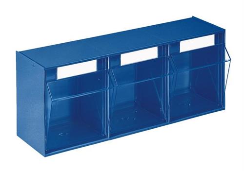 Tiltbox med 3 rum - Blå - 600 x 242 x H163 mm