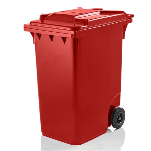 Affaldscontainer 360 L. - Rød - 600 x 880 x 1100 mm