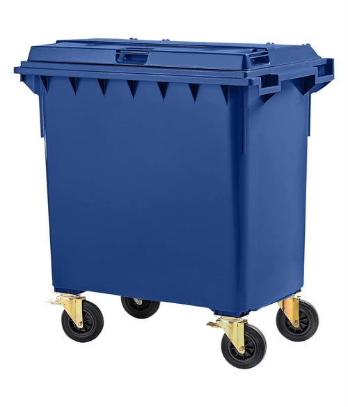 Affaldscontainer 770 L. - Blå - 1250 x 845 x H1355 mm