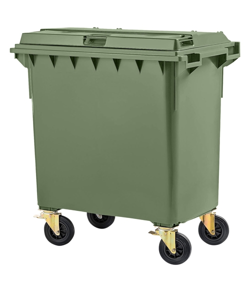 Affaldscontainer 770 L. - Grøn - 1250 x 845 x H1355 mm