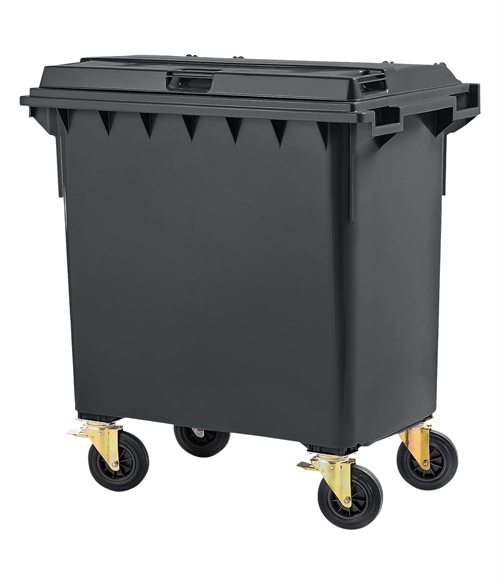Affaldscontainer 770 L. - Grå - 1250 x 845 x H1355 mm